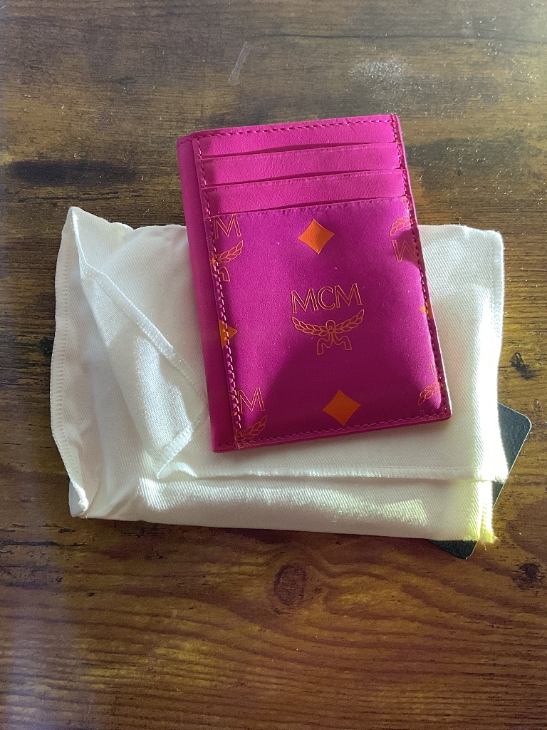 Mcm Pink Card Holder